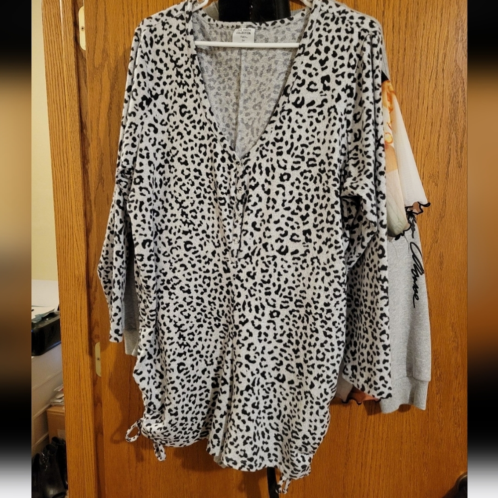 Fleece romper sleeper